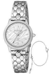 Reloj de pulsera Just Cavalli Just Cavalli SET Cuore Set - JC1L258M0045 correa color: Gris plata Dial Gris plata Mujer