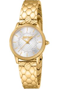 Reloj de pulsera Just Cavalli Just Cavalli Glam Chic Daydreamer - JC1L258M0235 correa color: Gris plata Oro amarillo Dial Mother of Pearl Nácar Blanco antiguo Mujer
