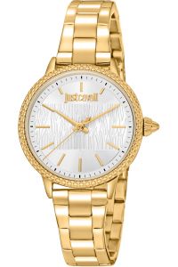 Reloj de pulsera Just Cavalli Animalier Miraggio - JC1L259M0055 correa color: Oro amarillo Dial Gris plata Mujer