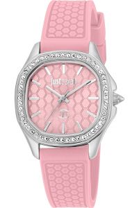 Reloj de pulsera Just Cavalli Glam Chic Quadro - JC1L263P0015 correa color: Rosa Dial Rosa Hombre