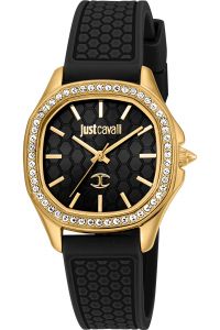 Reloj de pulsera Just Cavalli Glam Chic Quadro - JC1L263P0025 correa color: Negro Dial Negro Mujer