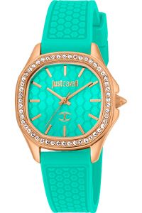 Reloj de pulsera Just Cavalli Glam Chic Quadro - JC1L263P0035 correa color: Turquesa Dial Turquesa Hombre