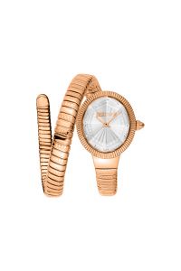 Reloj de pulsera Just Cavalli Signature Snake Ardea - JC1L268M0045 correa color: Oro rosa Dial Gris plata Mujer