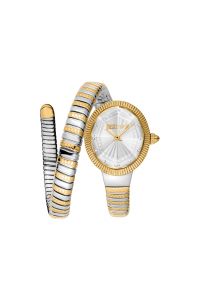 Reloj de pulsera Just Cavalli Signature Snake Ardea - JC1L268M0055 correa color: Gris plata Oro amarillo Dial Gris plata Mujer