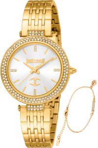Reloj de pulsera Just Cavalli SET Savoca - JC1L274M0055 correa color: Oro amarillo Dial Gris plata Mujer