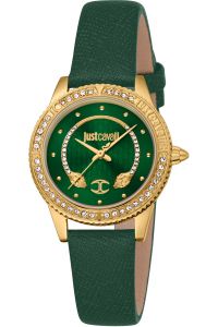 Reloj de pulsera Just Cavalli Animalier Neive - JC1L275L0015 correa color: Verde botella Dial Verde botella Mujer