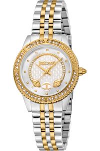 Reloj de pulsera Just Cavalli Just Cavalli Animalier Neive - JC1L275M0075 correa color: Gris plata Oro amarillo Dial Gris plata Mujer