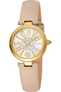 Reloj de pulsera Just Cavalli Glam Chic Modena - JC1L280L0025 correa color: Beige Dial Gris plata Mujer
