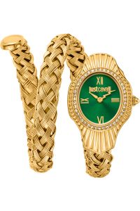 Reloj de pulsera Just Cavalli Just Cavalli Signature Snake Twined - JC1L305M0035 correa color: Oro amarillo Dial Verde botella Mujer