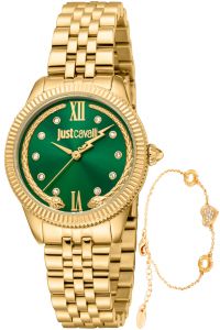Reloj de pulsera Just Cavalli Just Cavalli SET *** Error *** - JC1L315M0065 correa color: Oro amarillo Dial Verde botella Mujer