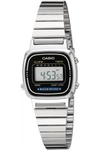 Reloj Casio LA670WA-1D Resina correa color: Metálico Dial LCD Digital Mujer