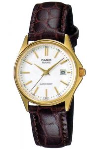 Reloj de pulsera CASIO Collection - LTP-1183Q-7A correa color: Marrón Dial Blanco Mujer