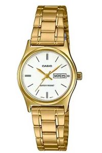 Reloj de pulsera CASIO Collection - LTP-V006G-7B correa color: Oro amarillo Dial Blanco Mujer