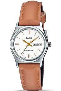 Reloj de pulsera CASIO Collection - LTP-V006L-7B2 correa color: Marrón Dial Blanco Mujer