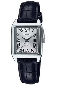 Reloj de pulsera CASIO Collection - LTP-V007L-7B1 correa color: Negro Dial Gris plata Mujer  (11 Milímetros de diámetro de caja)