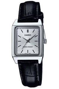 Reloj de pulsera CASIO Collection - LTP-V007L-7E1 correa color: Negro Dial Gris plata Mujer