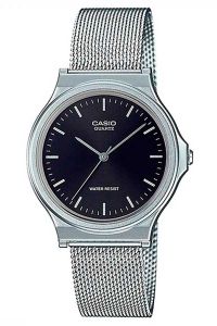 Reloj de pulsera CASIO Collection - MQ-24M-1E correa color: Gris plata Dial Negro Hombre