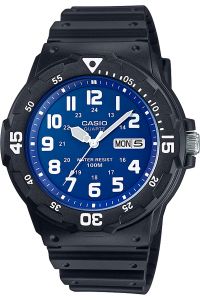 Reloj de pulsera CASIO Collection - MRW-200H-2B2 correa color: Negro Dial Azul Hombre