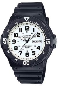 Reloj de pulsera CASIO Collection - MRW-200H-7B correa color: Negro Dial Blanco Hombre