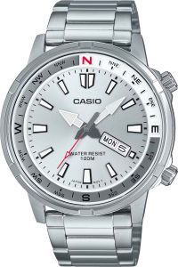 Reloj de pulsera CASIO Collection - MTD-130D-7A correa color: Gris plata Dial Gris plata Hombre