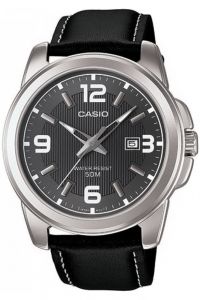 Reloj de pulsera CASIO Collection - MTP-1314L-8A correa color: Negro Dial Gris ratón Hombre