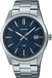Reloj de pulsera CASIO Collection - MTP-VD03D-2A correa color: Gris plata Dial Azul Hombre