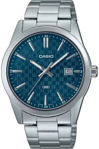 Reloj de pulsera CASIO Collection - MTP-VD03D-2A2 correa color: Gris plata Dial Azul noche Hombre