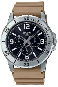 Reloj de pulsera CASIO Collection - MTP-VD300-5B correa color: Beige Dial Negro Hombre