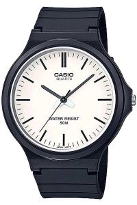 Reloj de pulsera CASIO Collection - MW-240-7E correa color: Negro Dial Blanco Hombre