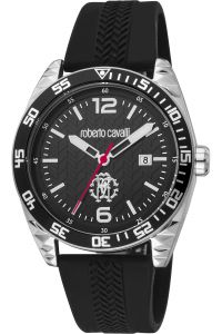 Reloj de pulsera Roberto Cavalli - RC5G018P0035 correa color: Negro Dial Negro Hombre