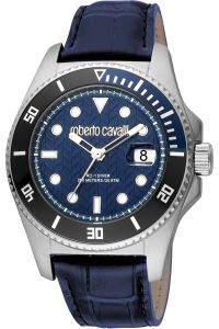 Reloj de pulsera Roberto Cavalli - RC5G042L0025 correa color: Azul noche Dial Azul noche Hombre