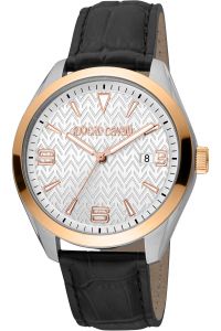 Reloj de pulsera Roberto Cavalli - RC5G048L0035 correa color: Negro Dial Gris plata Hombre