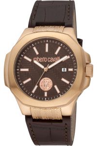 Reloj de pulsera Roberto Cavalli - RC5G050L0035 correa color: Chocolate Dial Chocolate Hombre