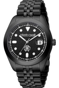 Reloj de pulsera Roberto Cavalli - RC5G051M1035 correa color: Negro Dial Negro Hombre