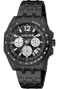 Reloj de pulsera Roberto Cavalli - RC5G100M0075 correa color: Negro Dial Negro Hombre
