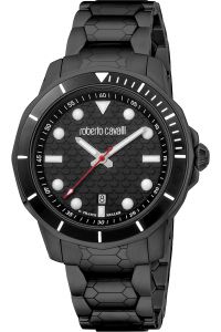Reloj de pulsera Roberto Cavalli by Franck Muller - RV1G159M0071 correa color: Negro Dial Negro Hombre