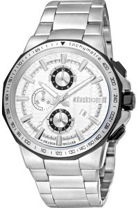 Reloj de pulsera Roberto Cavalli by Franck Muller - RV1G200M0041 correa color: Gris plata Dial Gris plata Hombre