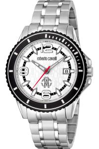 Reloj de pulsera Roberto Cavalli by Franck Muller - RV1G217M0041 correa color: Gris plata Dial Gris plata Hombre