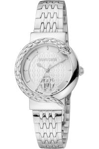 Reloj de pulsera Roberto Cavalli by Franck Muller - RV1L156M1041 correa color: Gris plata Dial Gris plata Mujer