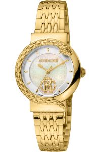 Reloj de pulsera Roberto Cavalli by Franck Muller - RV1L156M1061 correa color: Oro amarillo Dial Mother of Pearl Nácar Blanco antiguo Mujer