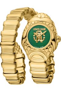 Reloj de pulsera Roberto Cavalli by Franck Muller - RV1L162M0031 correa color: Oro amarillo Dial Verde Mujer