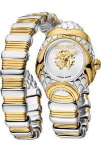 Reloj de pulsera Roberto Cavalli by Franck Muller - RV1L162M0051 correa color: Oro amarillo Gris plata Dial Gris plata Mujer