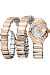 Reloj de pulsera Roberto Cavalli by Franck Muller - RV1L163M0061 correa color: Oro rosa Gris plata Dial Gris plata Mujer