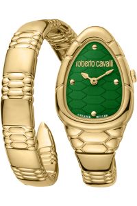 Reloj de pulsera Roberto Cavalli by Franck Muller - RV1L184M0041 correa color: Oro amarillo Dial Verde botella Mujer