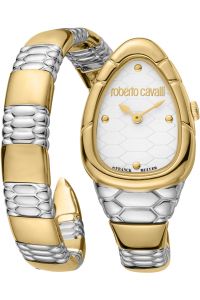 Reloj de pulsera Roberto Cavalli by Franck Muller - RV1L184M0061 correa color: Oro amarillo Gris plata Dial Gris plata Mujer
