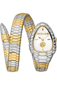 Reloj de pulsera Roberto Cavalli by Franck Muller - RV1L187M0061 correa color: Oro amarillo Gris plata Dial Gris plata Mujer