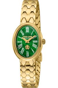 Reloj de pulsera Roberto Cavalli by Franck Muller - RV1L196M0061 correa color: Oro amarillo Dial Verde botella Mujer
