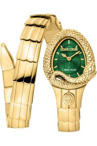 Reloj de pulsera Roberto Cavalli by Franck Muller - RV1L201M0031 correa color: Oro amarillo Dial Verde botella Mujer