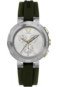Reloj de pulsera Versace - VE2H00121 correa color: Negro Dial Gris plata Hombre