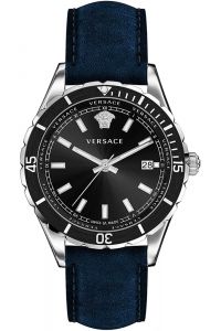 Reloj de pulsera Versace - VE3A00220 correa color: Azul noche Dial Negro Hombre